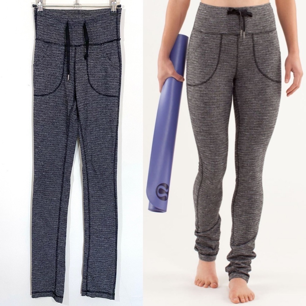 Lululemon Skinny Will Pant *Pique Black Sz 4